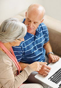 couple with computer