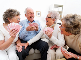 friends playing cards